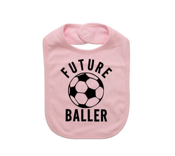 Soccer Bib, Future Baller, Futbol Bib, Baby Shower Gift, Baby Soccer Bib, Futbol Apparel, Newborn Soccer Bib, Infant Bibs, Infant Sports - Chase Me Tees LLC
