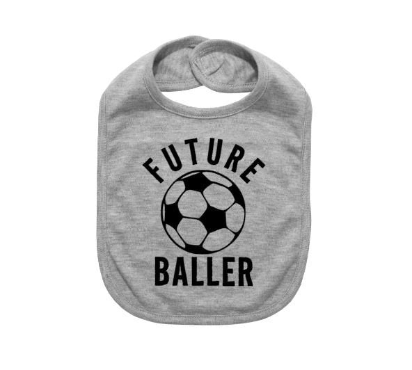 Soccer Bib, Future Baller, Futbol Bib, Baby Shower Gift, Baby Soccer Bib, Futbol Apparel, Newborn Soccer Bib, Infant Bibs, Infant Sports - Chase Me Tees LLC