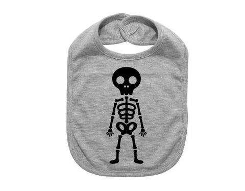 Halloween Baby Bib, Skeleton, Skeleton Bib, Baby Shower, Gift For Baby, Baby Bibs, Newborn Bib, Infant Halloween Bib, Baby Halloween, Trendy - Chase Me Tees LLC