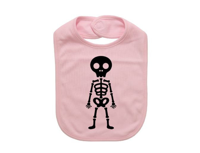 Halloween Baby Bib, Skeleton, Skeleton Bib, Baby Shower, Gift For Baby, Baby Bibs, Newborn Bib, Infant Halloween Bib, Baby Halloween, Trendy - Chase Me Tees LLC