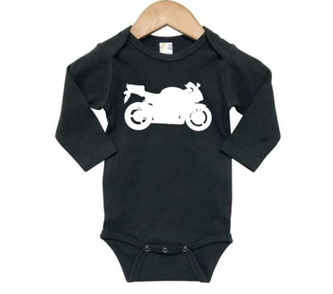 Motorcycle Baby Onesie, Street Bike, Crotch Rocket Onesie, Racing Bodysuit, Newborn Motorcycle, Infant Street Bike, Motorcycle Bodysuit - Chase Me Tees LLC