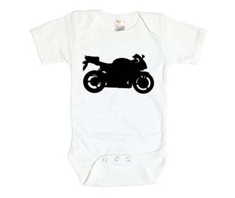 Motorcycle Baby Onesie, Street Bike, Crotch Rocket Onesie, Racing Bodysuit, Newborn Motorcycle, Infant Street Bike, Motorcycle Bodysuit - Chase Me Tees LLC