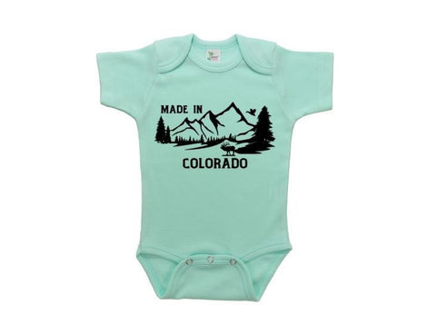 Made In Colorado, Colorado Onesie, Baby Shower Gift, CO Onesie, Baby Colorado Outfit, Cute Infant Outfit, Colorado Apparel, Colorado Baby - Chase Me Tees LLC