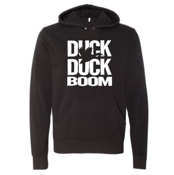 Duck Hunting Apparel, Duck Duck Boom, Duck Hunting Hoodie, Gift For Duck Hunter, Unisex Hoodie, Waterfowl Apparel, Fashion, Humor, Trendy - Chase Me Tees LLC