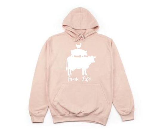 Farm Life, Farming Apparel, Unisex Hoodie, Farm Animals, Farm Hoodie, Farm, Fashion, Humor, Gift For Her, Gift For Him, Outdoors Apparel - Chase Me Tees LLC