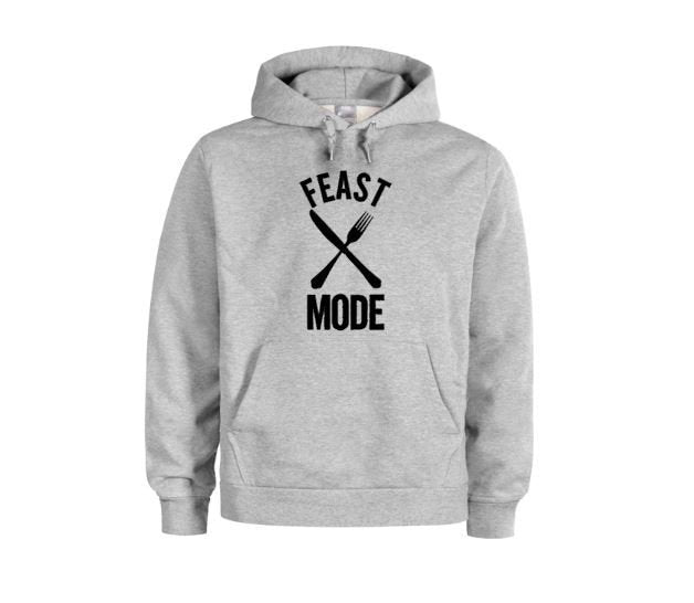 Thanksgiving Hoodie, Feast Mode, Thanksgiving Apparel, Funny Hoodie, Fashion, Unisex Hoodie, Humor, Sayings, Thankgiving Outfit, Hoodies - Chase Me Tees LLC