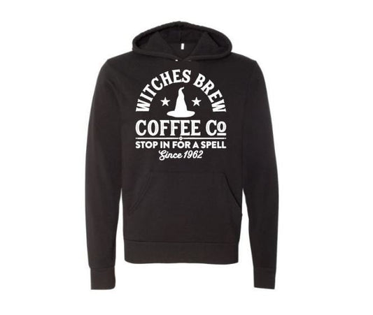 Halloween Hoodie, Witches Brew, Coffee Apparel, Funny Hoodies, Halloween Apparel, Gift For Her, Hoodies, Graphic, Halloween Outfit, Trendy - Chase Me Tees LLC