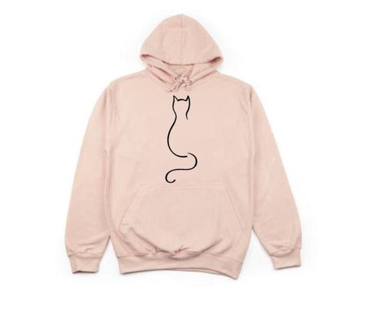 Cat Hoodie, Cat, Cat Apparel, Cat Mom, Feline, Gift For Her, Cat Lovers, Kittens, Kitty Cat, Mom Hoodie, Gift For Cat Lover, Meow, Hoodies - Chase Me Tees LLC