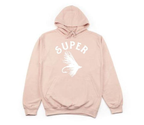 Fly Fishing Hoodie, Super Fly, Outdoors Wear, Fishing Apparel, Unisex Hoodies, Fly Fishing Apparel, Fishing Gear, Graphic Hoodie, Fishing - Chase Me Tees LLC