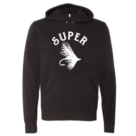 Fly Fishing Hoodie, Super Fly, Outdoors Wear, Fishing Apparel, Unisex Hoodies, Fly Fishing Apparel, Fishing Gear, Graphic Hoodie, Fishing - Chase Me Tees LLC