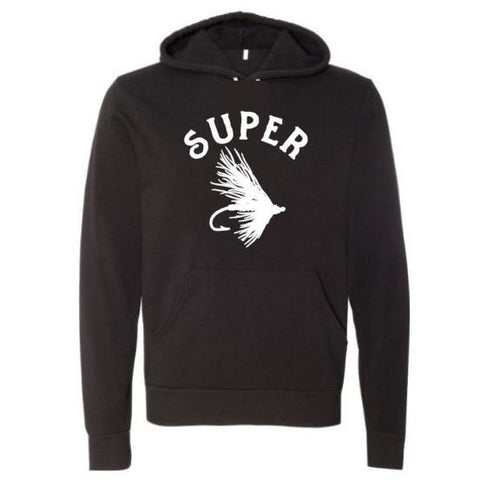 Fly Fishing Hoodie, Super Fly, Outdoors Wear, Fishing Apparel, Unisex Hoodies, Fly Fishing Apparel, Fishing Gear, Graphic Hoodie, Fishing - Chase Me Tees LLC
