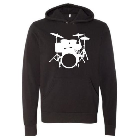 Drummer Hoodie, Drumset, Gift For Drummer, Drumming Apparel, Unisex Hoodie, Musician Hoodie, Gift For Musician, Percussion Outfit, Hoodies - Chase Me Tees LLC