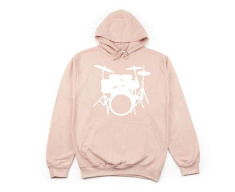Drummer Hoodie, Drumset, Gift For Drummer, Drumming Apparel, Unisex Hoodie, Musician Hoodie, Gift For Musician, Percussion Outfit, Hoodies - Chase Me Tees LLC