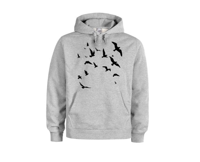 Unisex Hoodies, Flying Birds, Nature Lover, Nature Hoodie, Fashion, Trendy, Camping Apparel, Gift For Him, Gift For Her, Gift For Bird Lover - Chase Me Tees LLC
