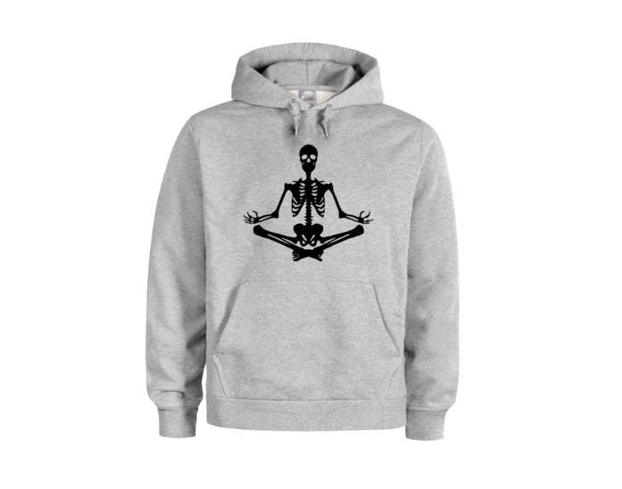 Halloween Apparel, Yoga Bones, Unisex Hoodie, Halloween Hoodie, Skeleton, Men's Halloween, Gift For Her, Skeleton Apparel, Funny Hoodies - Chase Me Tees LLC