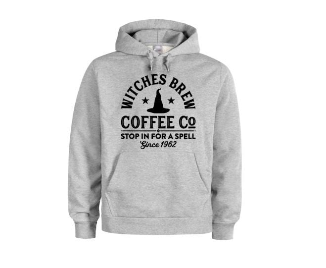 Halloween Hoodie, Witches Brew, Coffee Apparel, Funny Hoodies, Halloween Apparel, Gift For Her, Hoodies, Graphic, Halloween Outfit, Trendy - Chase Me Tees LLC