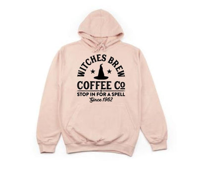 Halloween Hoodie, Witches Brew, Coffee Apparel, Funny Hoodies, Halloween Apparel, Gift For Her, Hoodies, Graphic, Halloween Outfit, Trendy - Chase Me Tees LLC