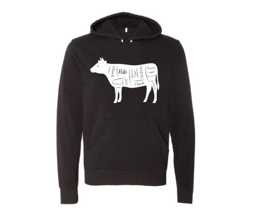 Cow Hoodie, Cow Cuts, Cow Farmer, Cattle Farm, Cattle Hoodie, Gift For Farmer, Beef Eater, Gift For Him, Unisex Hoodies, Farm Life, Dad Gift - Chase Me Tees LLC