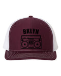 Brooklyn Hat, BKLYN, Boombox Hat, Retro Hat, Trucker Hat, Brooklyn Snapback, New York Hat, Adjustable Cap, Bklyn Hat, 90's Hat, Black Text - Chase Me Tees LLC