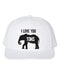 I Love You Tons, Elephant Hat, Elephant Lover, Elephant Cap, Trucker Hat, Baseball Cap, Adjustable, Elephant Apparel, 10 Colors!, Black Text - Chase Me Tees LLC