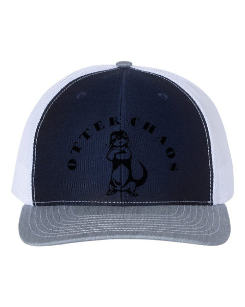 Otter Hat, Otter Choas, Otter Lover, Otter Apparel, Trucker Hat, Adjustable, 10 Different Colors!, Funny Hats, Otters, Snapback, Black Text - Chase Me Tees LLC