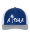 Aloha Hat, Aloha Palm Tree, Palm Tree Hat, Hawaiian Hat, Palmtree Snapback, Trucker Hat, Vacation Hat, 10 Different Colors, White Text - Chase Me Tees LLC