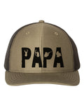 Papa Hat, Papa, Gift For Papa, Trucker Cap, Adjustable, Hunting Hat, Deer Hunting, Turkey Hunting, Gift For Grandpa, Grandpa Hat, Black Text - Chase Me Tees LLC