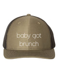 Baby Got Brunch, Brunch Hat, Brunch Lover, Trucker Hat, Adjustable, Brunch Apparel, Baseball Cap, 10 Different Colors!, Brunch, White Text - Chase Me Tees LLC