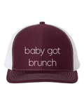 Baby Got Brunch, Brunch Hat, Brunch Lover, Trucker Hat, Adjustable, Brunch Apparel, Baseball Cap, 10 Different Colors!, Brunch, White Text - Chase Me Tees LLC