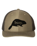 Beaver Hat, Busy Beaver, Trucker Hat, Beaver Apparel, Adjustable, 10 Different Colors!, Beaver Cap, Beaver Lover, Snapback Hats, Black Text - Chase Me Tees LLC