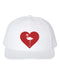 Flamingo Hat, Flamingo Heart, Flamingo Apparel, Bird Lover, Nature, Adjustable Snapback, 10 Hat Options, Gift For Her, Flamingos, White Text - Chase Me Tees LLC
