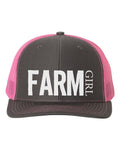 Farm Girl Hat, Farm Girl, Farm Hat, Snapback, Farming Apparel, Gift For Her, Farm Mom, Mother's Day Gift, Country, Farm Life, White Text - Chase Me Tees LLC