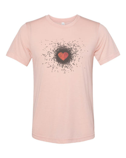 Love Music Fingerprint, Music Shirt, Sublimation T, Music Lover, Unisex Tee, Music Apparel, Gift For Him, Musician Shirt, Musical Tee - Chase Me Tees LLC