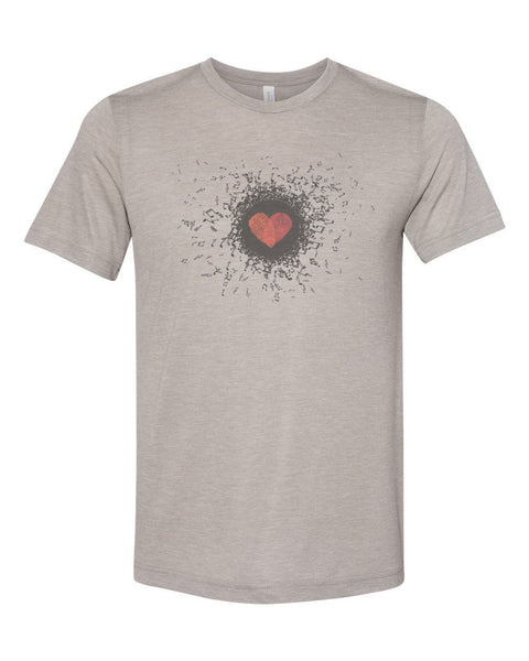 Love Music Fingerprint, Music Shirt, Sublimation T, Music Lover, Unisex Tee, Music Apparel, Gift For Him, Musician Shirt, Musical Tee - Chase Me Tees LLC