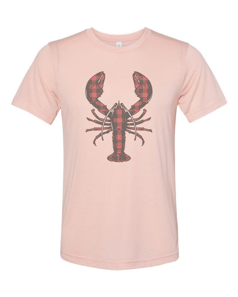 Lobster Shirt, Buffalo Plaid Lobster, Lobster Tee, Sea, Unisex T, Sublimation Tee, Vintage Shirt, Gift For Her, Trendy Tees, Gift For Him - Chase Me Tees LLC