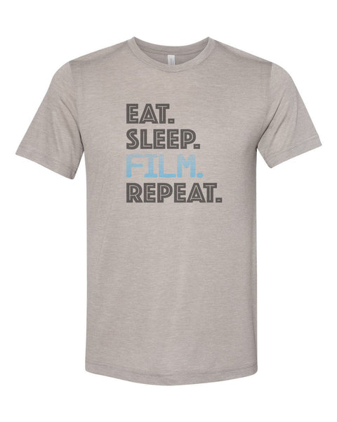 Film School, Eat Sleep Film Repeat, Movie Director Shirt, Film Maker, Unisex, Sublimation T, Director Tee, Gift For Her, Videographer - Chase Me Tees LLC