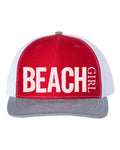 Beach Girl, Beach Hat, Snapback, Gift For Her, Women's Beach Hat, Ocean Lover, Mom Cap, Vacation Hat, Vacay, Trucker Hat, White Text - Chase Me Tees LLC