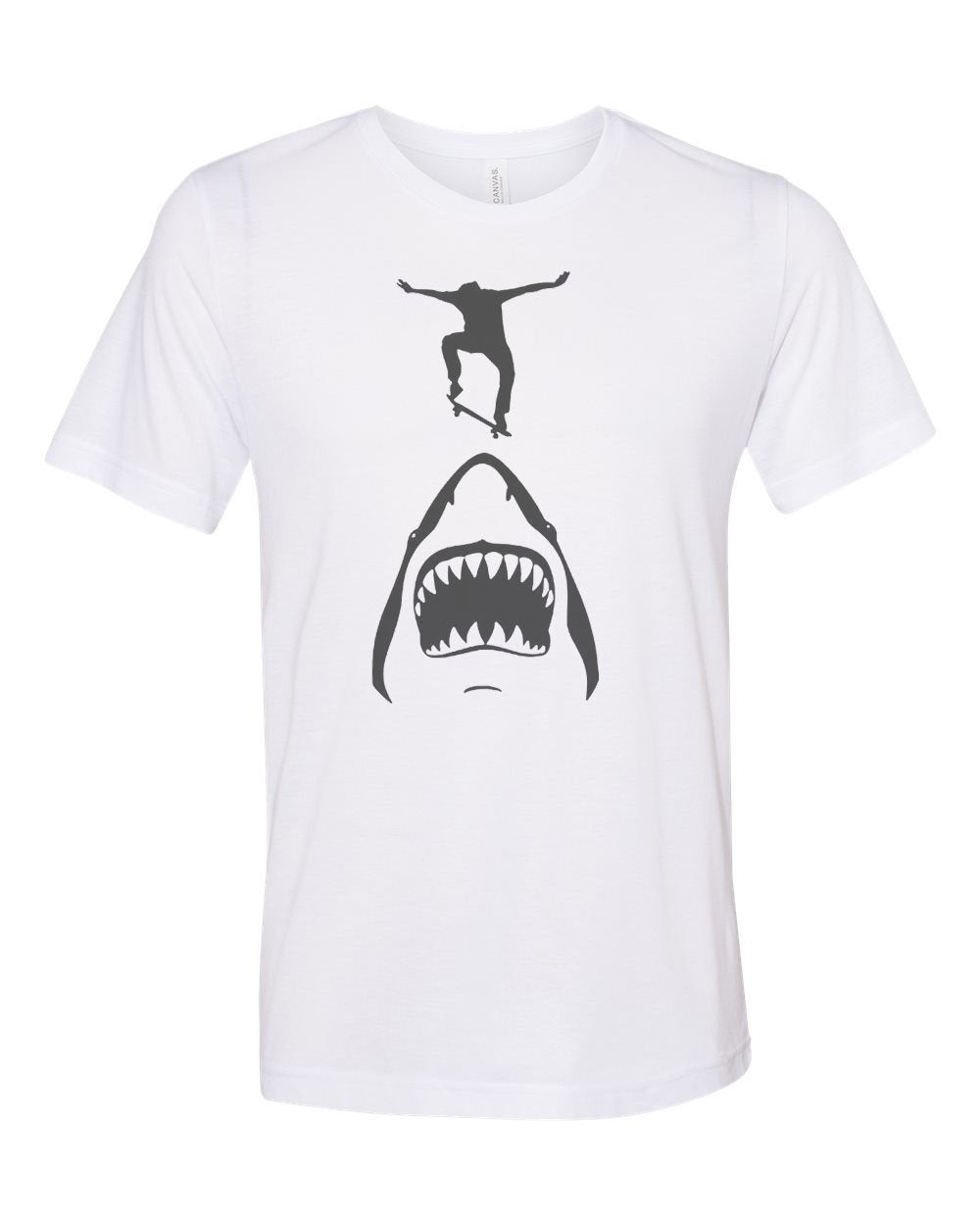 Skateboard Shirt, Skate Over Shark, Unisex, Sublimation T, Skateboard Apparel, Skate Life, Skating T-shirt, Gift For Skater, Skater Shirt - Chase Me Tees LLC