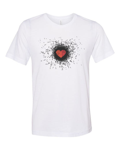 Love Music Fingerprint, Music Shirt, Sublimation T, Music Lover, Unisex Tee, Music Apparel, Gift For Him, Musician Shirt, Musical Tee - Chase Me Tees LLC