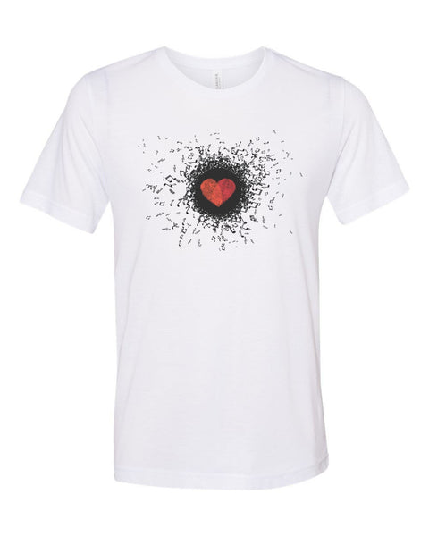 Love Music Fingerprint, Music Shirt, Sublimation T, Music Lover, Unisex Tee, Music Apparel, Gift For Him, Musician Shirt, Musical Tee - Chase Me Tees LLC