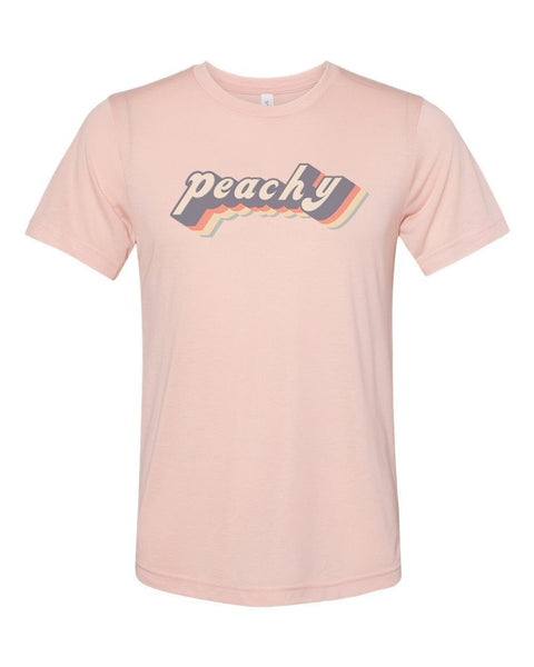 Peachy, Retro Shirt, Unisex, Sublimation, Soft Bella Canvas, Vintage Tee, Peachy Shirt, 70's Shirt, Gift For Her, Trendy, 80's, Peachy Tee - Chase Me Tees LLC