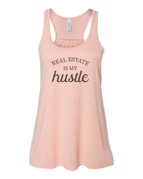Real Estate Racerback, Real Estate Is My Hustle, Soft Bella Canvas, Realty Shirt, Sublimation, Gift For Her, Racerback Tank Top, Realtor - Chase Me Tees LLC