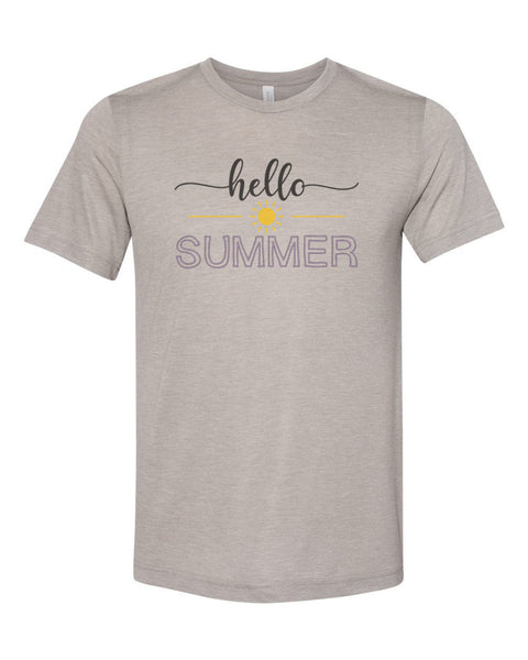 Hello Summer, Summer T, Unisex, Soft Bella Canvas, Sublimation, Summer Apparel, Gift For Her, Seasons, Summer Shirt, I Love Summer, Summer - Chase Me Tees LLC