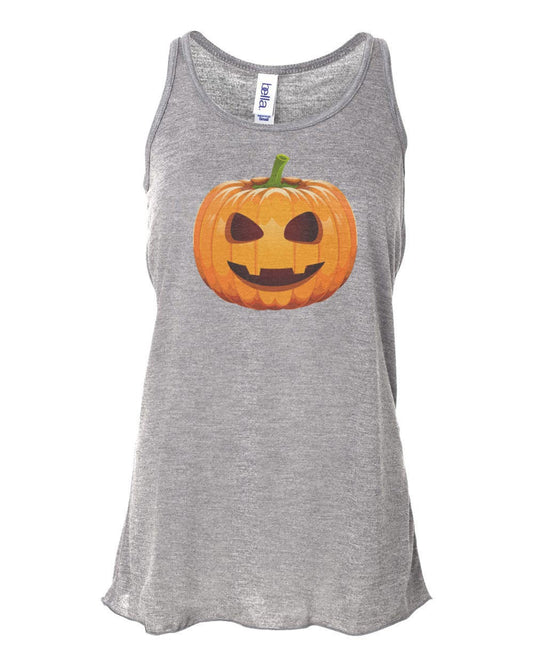 Halloween Tank, Jack-O'-Lantern, Pumpkin Racerback, Sublimation, Soft Bella T, Halloween Tee, Jack O Lantern, Pumpkin Lover, Haunted Shirt - Chase Me Tees LLC