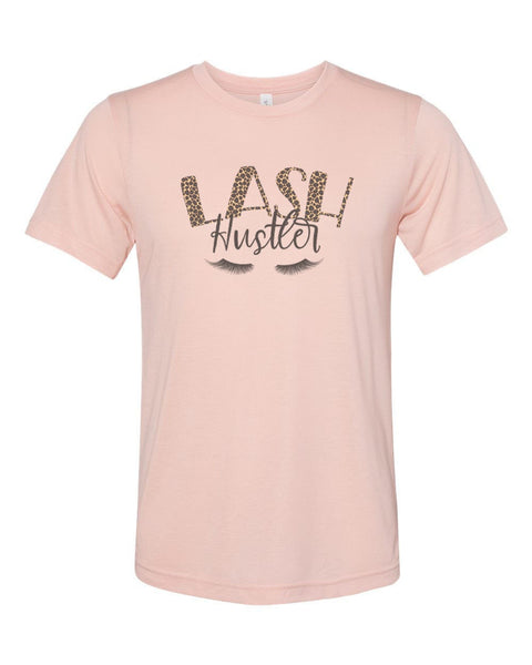Lash Hustler, Lash Shirt, Soft Bella Canvas, Lashes, Ladies Tee, Gift For Her, Sublimation Tee, Eye Lash Shirt, Eye Lashes, Lash Expert - Chase Me Tees LLC