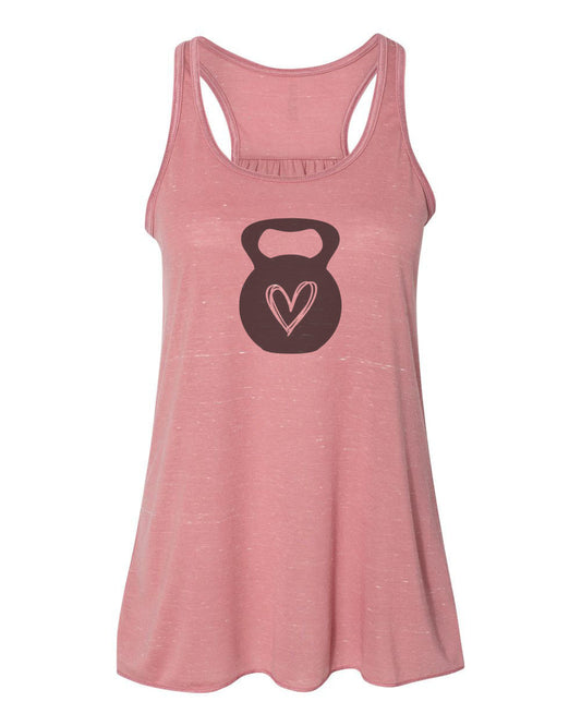 Racerback, Dumbbell Heart, Crossfit Tank Top, Workout Tank, Soft Bella Canvas, Sublimation, Workout Shirt, Women's Tank, Racerback Tank Top - Chase Me Tees LLC