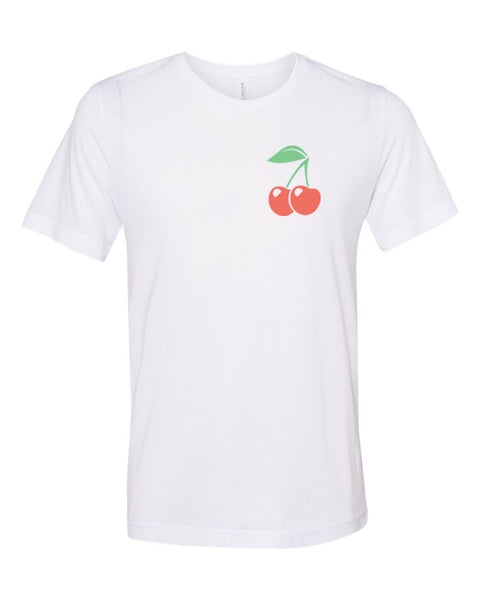 Cherry Shirt, Cherry Pocket, Unisex, Soft Bella Canvas, Sublimation, Cherry Lover, Cherries, Gift For Her, Fruit, Foodie, Cherry Apparel - Chase Me Tees LLC