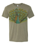 Peacock Shirt, Peacock Portrait, Unisex, Soft Bella Canvas, Vintage T, Retro, Gift For Her, Peacock Lover, Bird Shirt, Peacock Apparel - Chase Me Tees LLC