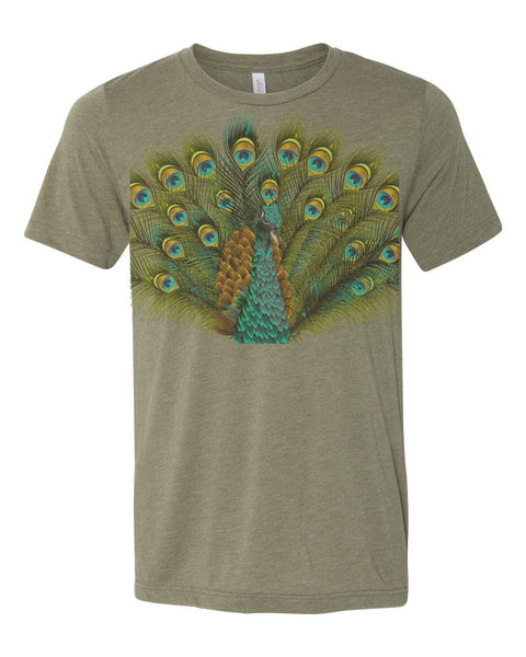Peacock Shirt, Peacock Portrait, Unisex, Soft Bella Canvas, Vintage T, Retro, Gift For Her, Peacock Lover, Bird Shirt, Peacock Apparel - Chase Me Tees LLC