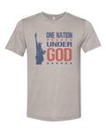 Patriotic Shirt, One Nation Under God, Unisex T, Soft Bella Canvas, America Shirt, Merica Shirt, Lady Liberty Tee, Vintage Tees, USA Shirt - Chase Me Tees LLC